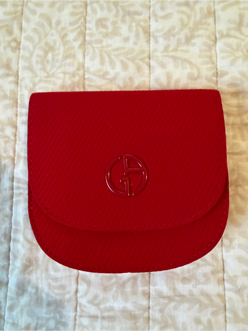 Giorgio Armani Red Compact Wallet with Logo